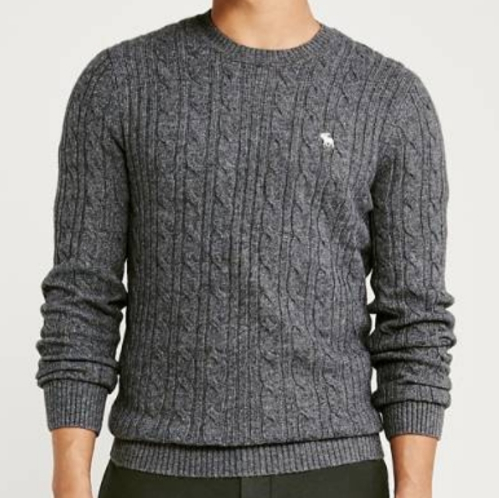 Abercrombie Icob Cable men's sweater XL - Picture 3 of 9